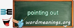 WordMeaning blackboard for pointing out